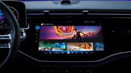 Mercedes-Benz in-car display showing integrations