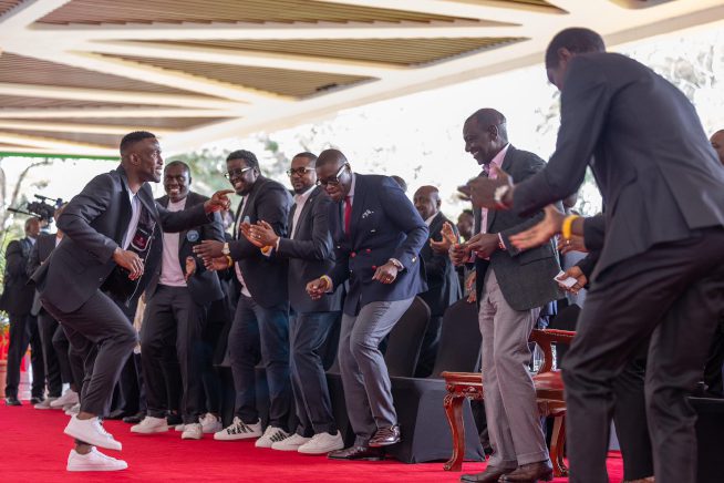 Nairobi United players hosted at State House after FKF Cup victory