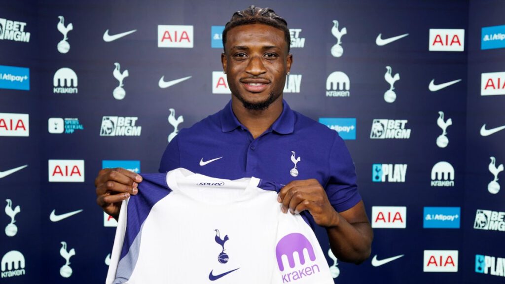 Mohammed Kudus with Tottenham Hotspur jersey