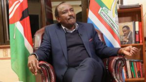 Wiper Party leader Kalonzo Musyoka speaking during an interview.