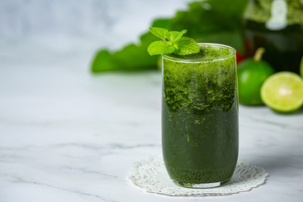 Moringa and African Basil Smoothie in Kenya