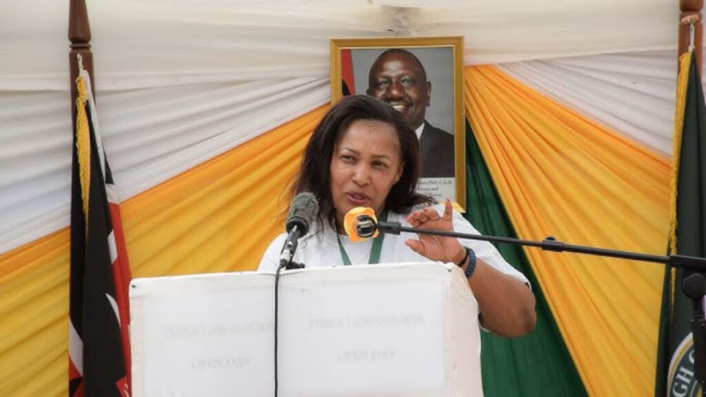 Chief Magistrate Stella Atambo who is being probed by EACC oer corruption allegations