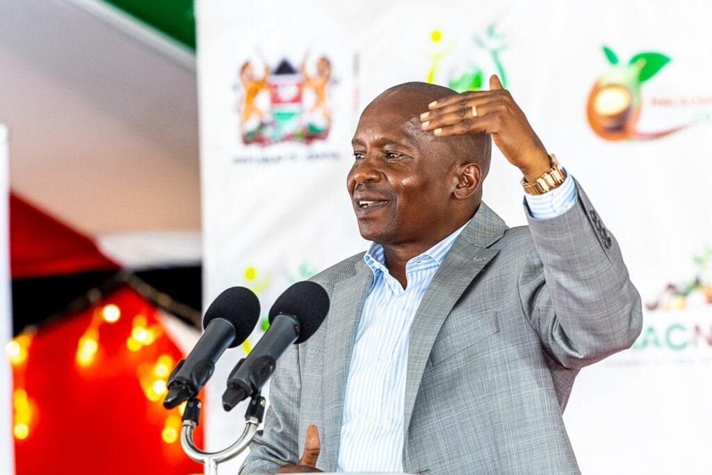 DP Kindiki during speaking at National Macadamia Conference 2025 at Embu University Grounds