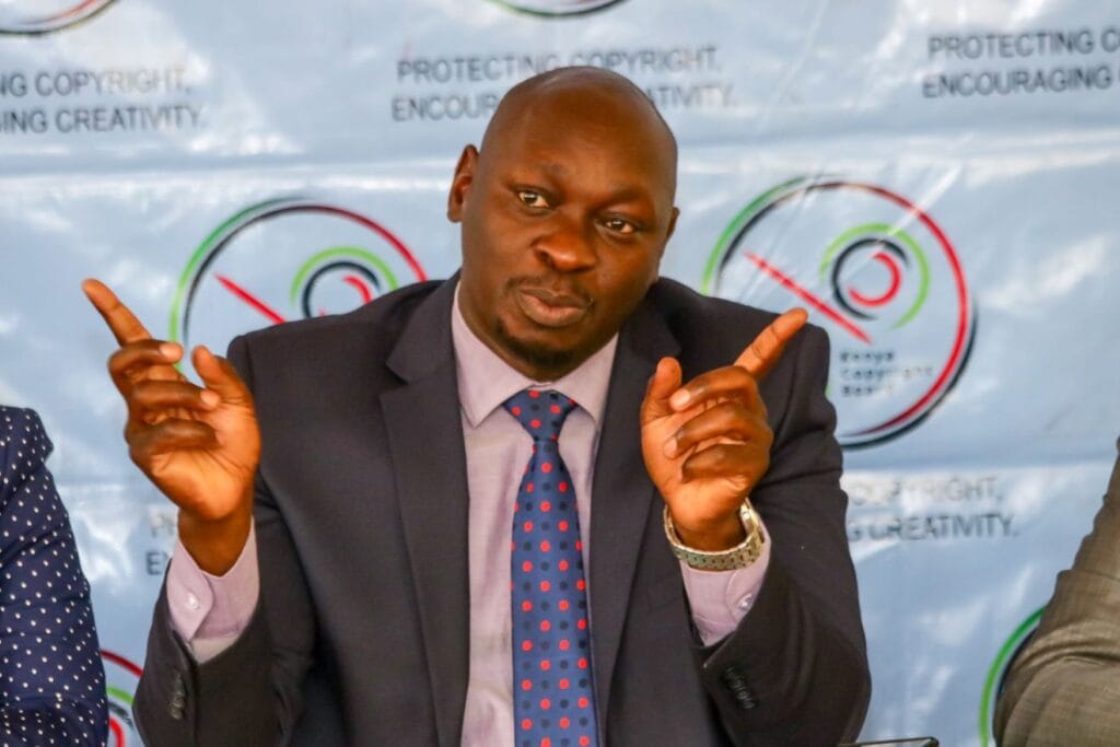 KECOBO Chairman Joshua Kutuny at press briefing on MCSK license suspension