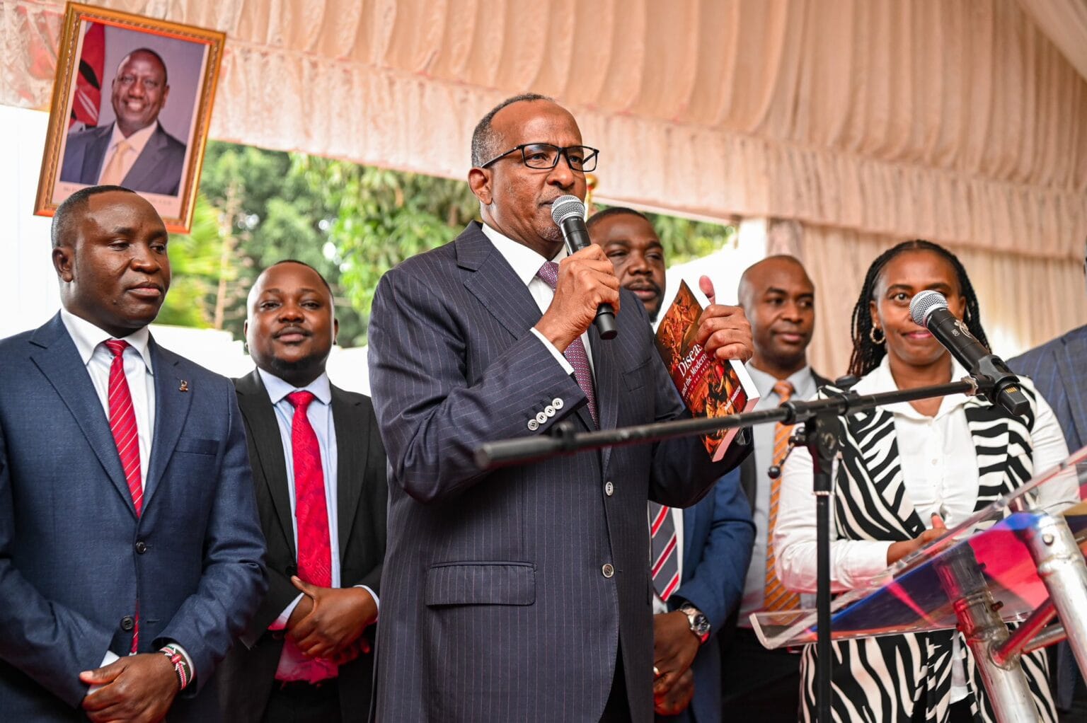 CS Aden Duale with health officials during 2025 internship launch
