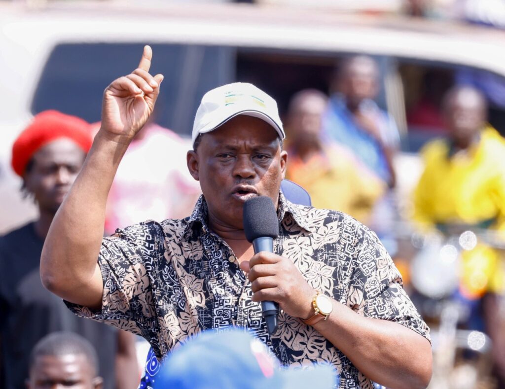 Former CS Justin Muturi speaking in Butula Constituency, Busia County. Kanyuombora on Friday, July 4, 2025.