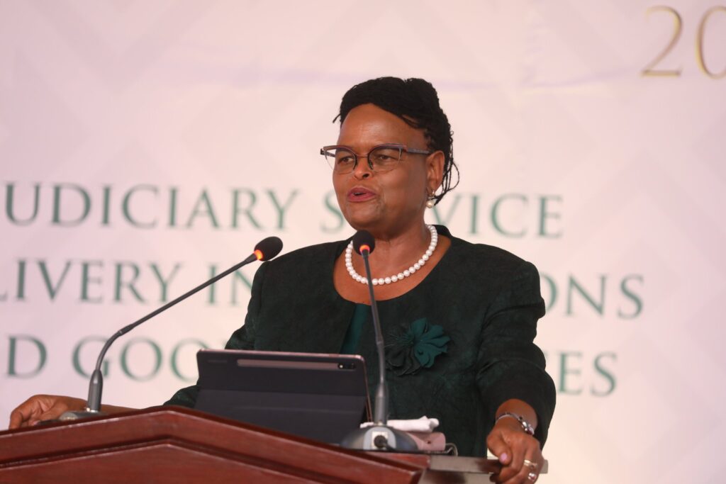 Chief Justice Martha Koome swears in new members of the National Police Service Commission at a Nairobi ceremony.